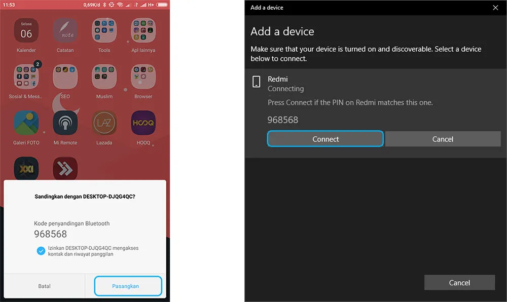 Sambungkan Bluetooth Xiaomi 