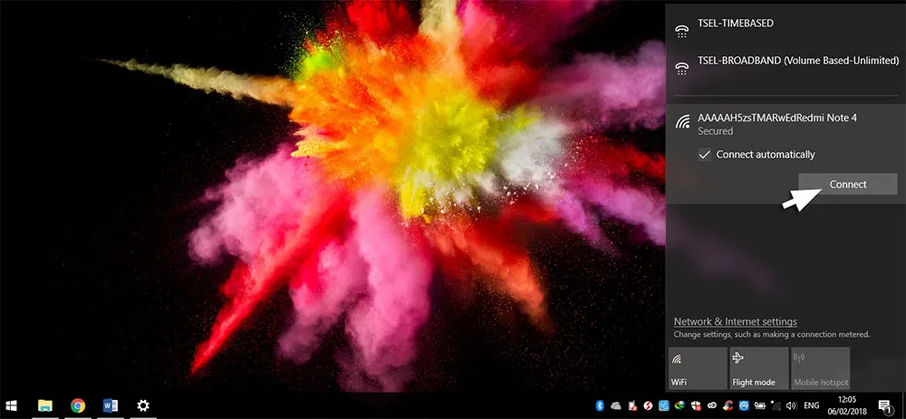 Sambungkan ke WiFi Xiaomi 