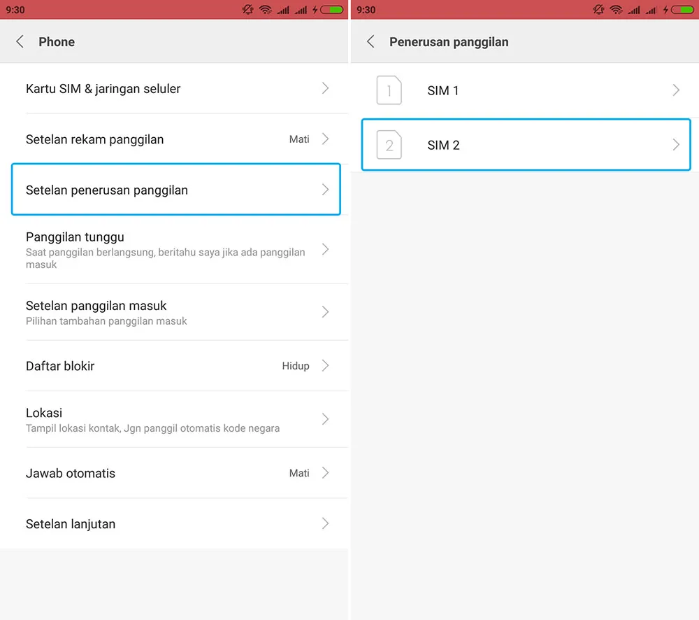 Teruskan Panggilan Telepon