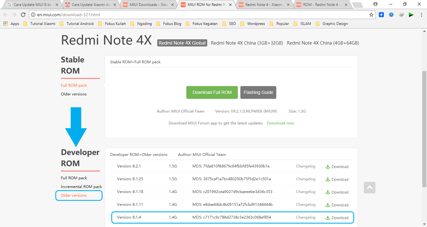 Download ROM Redmi NOTE 4X