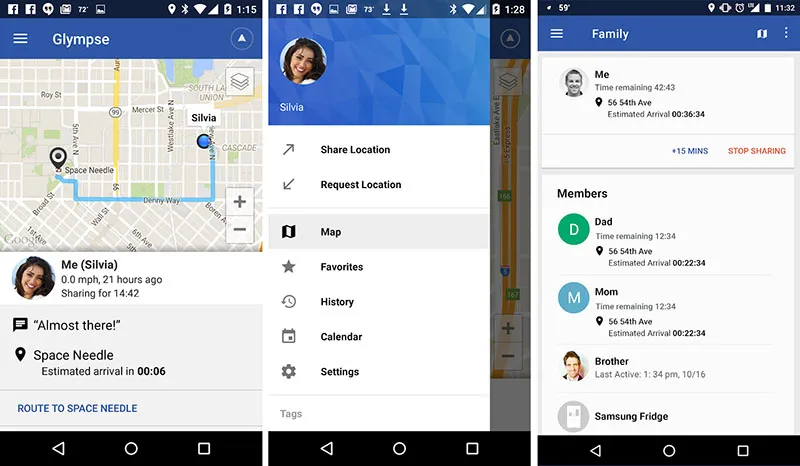 Glympse Share GPS Location