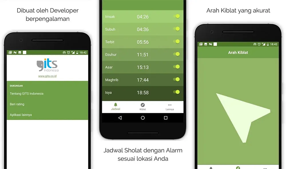 Jadwal Sholat & Kompas Kiblat