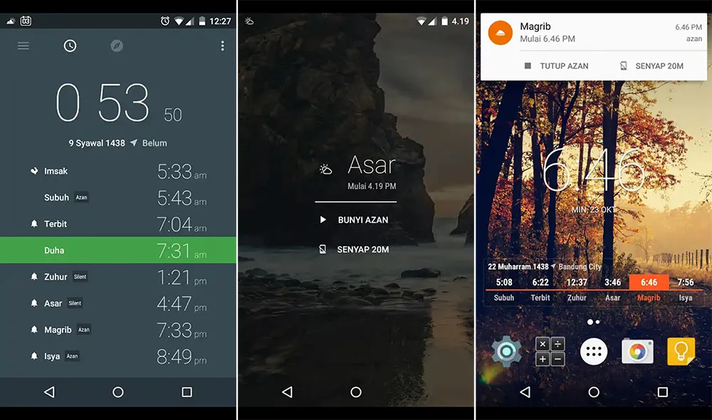Jadwal Sholat dan Kiblat