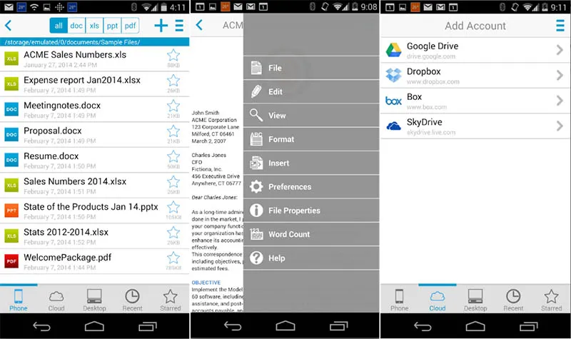 Docs To Go Free Office Suite