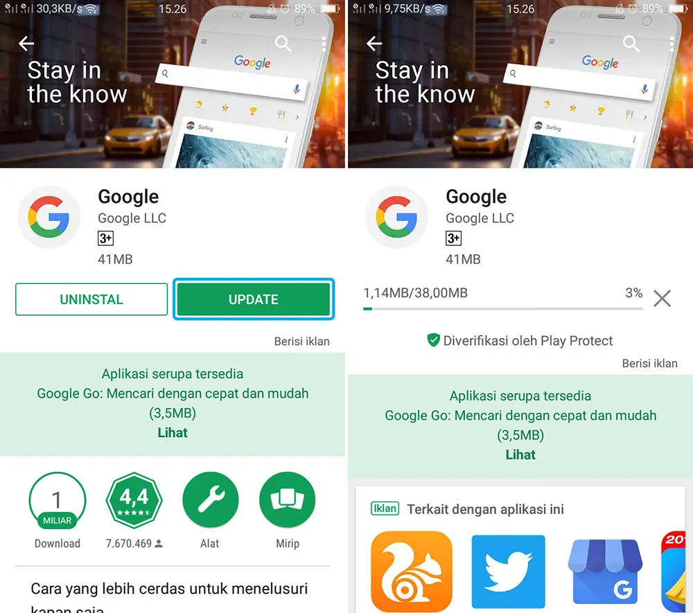 Update Google Penelusuran