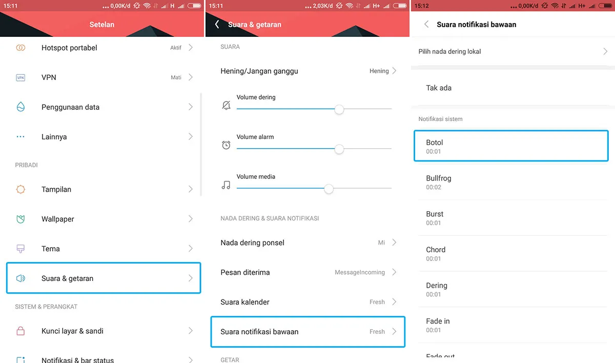 Memilih Nada Dering Pesan Xiaomi