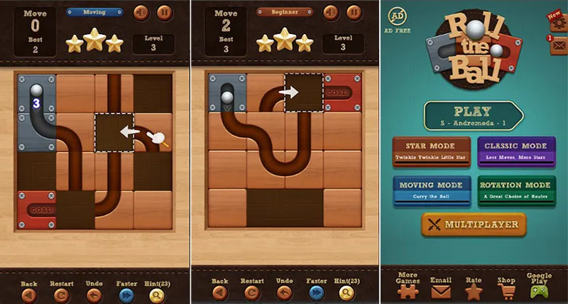 Roll the Ball puzzle geser