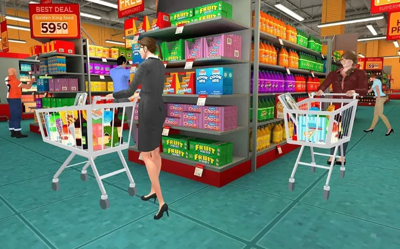 Supermarket Simulator Mesin ATM Shopping Mall