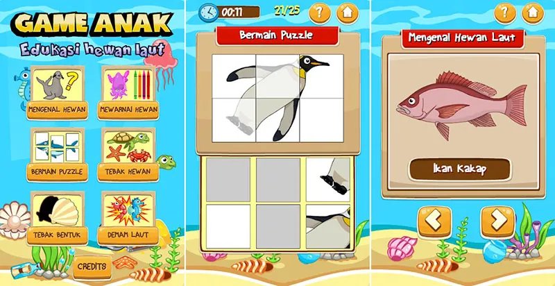 Game Anak Edukasi Hewan Laut