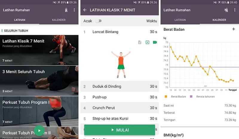 Latihan Rumahan - Penyusun Menu & Pelatih Pribadi