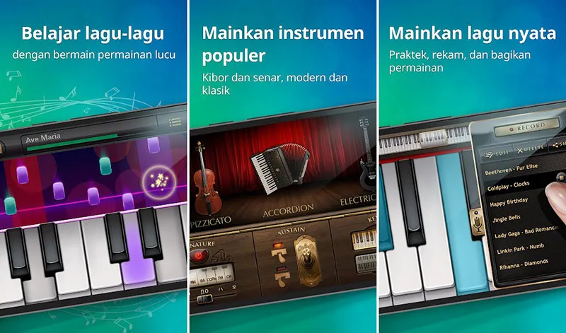 Piano Nyata - Lagu dan Permainan Musik Bermain