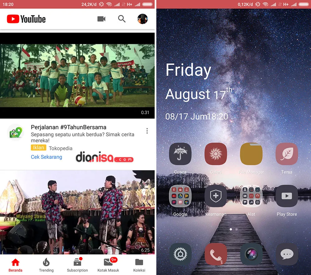 Split Screen Xiaomi MIUI 9