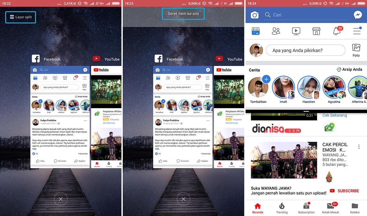 Split Screen Xiaomi Nougat MIUI 9
