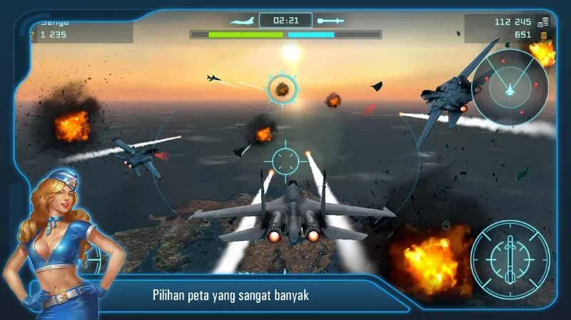 Battle of Warplanes Simulator penerbangan pesawat