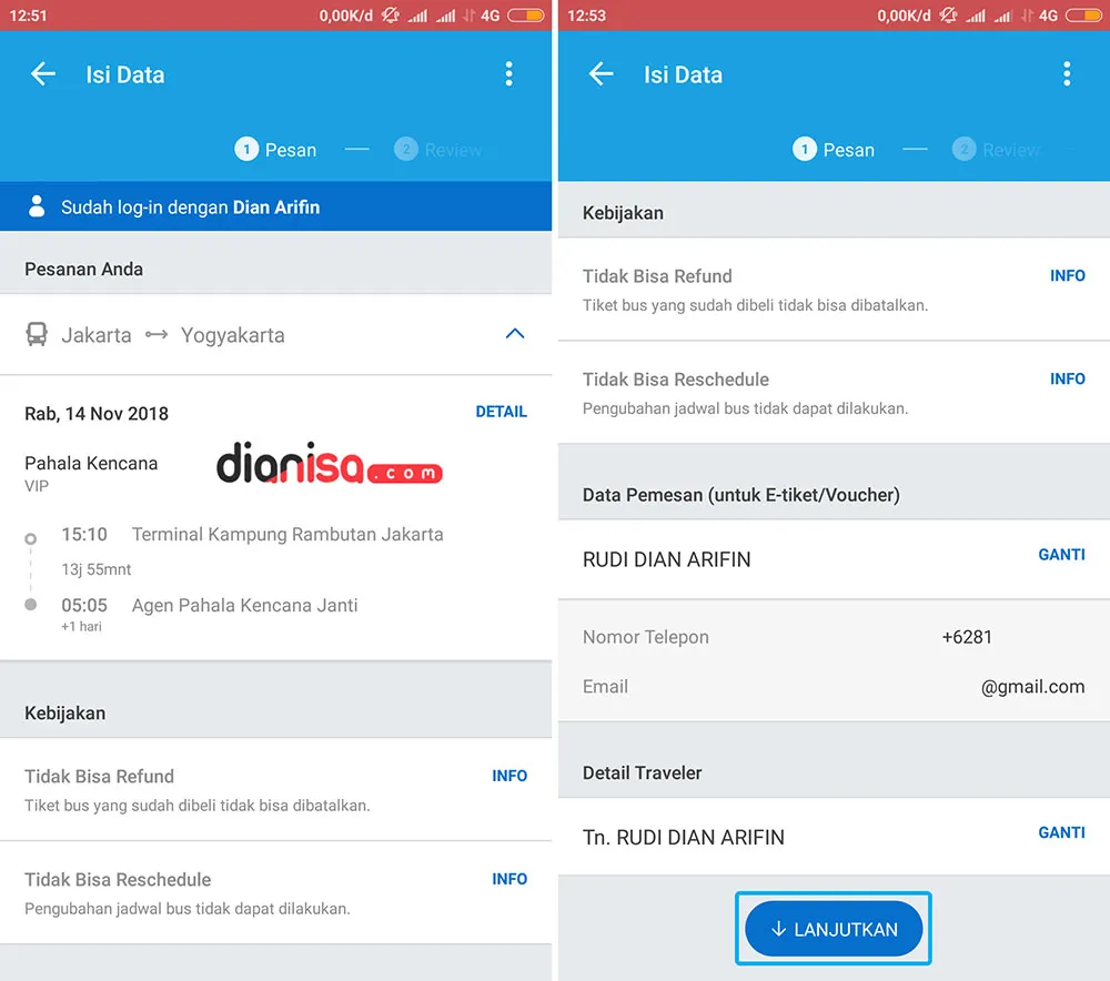 Pemesanan Tiket Bus - Traveloka 4