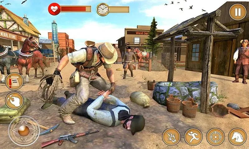 Western Cowboy Gun Shooting Fighter Open World