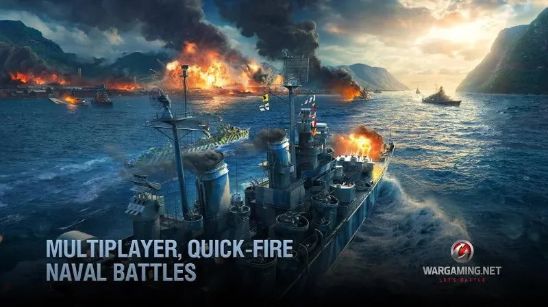 World of Warships Blitz Multiplayer Navy War Game