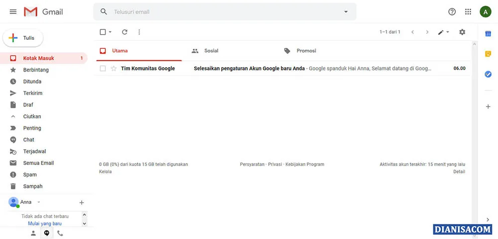 1. Mengenal Menu Gmail