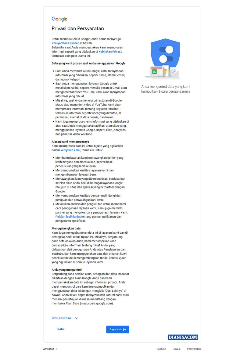 7. Daftar Akun Gmail di Android