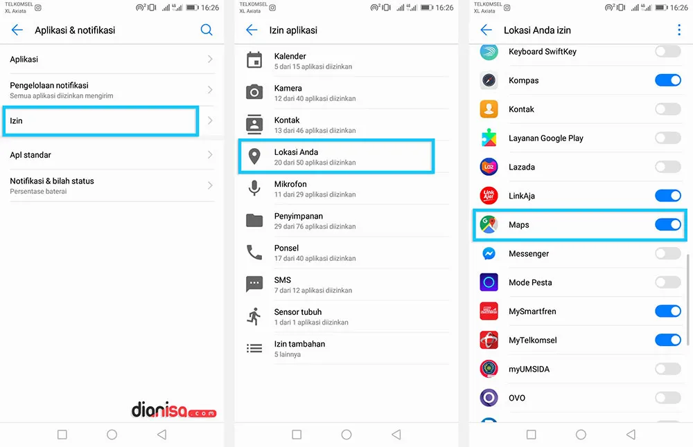Izin Akses Lokasi Maps