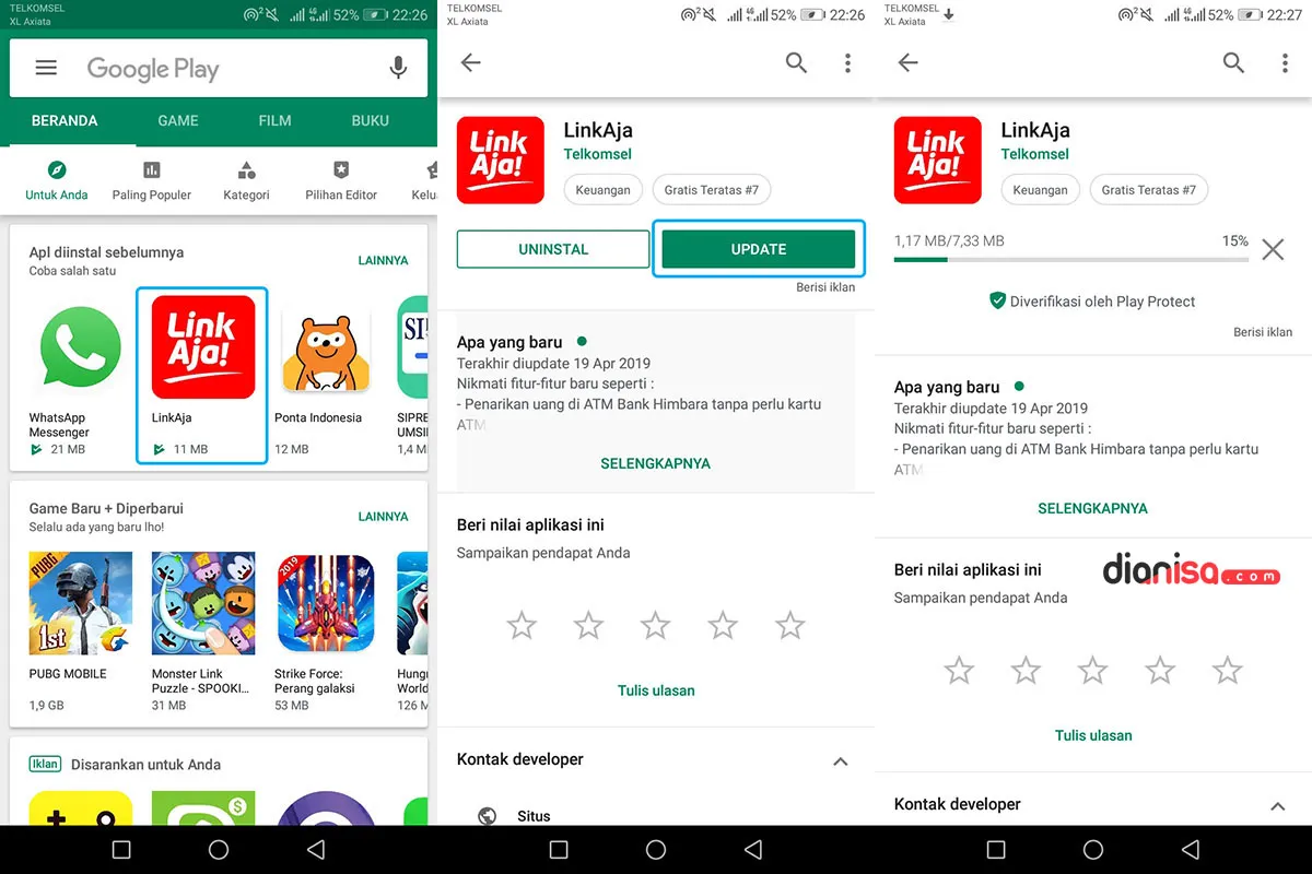 Update Aplikasi LinkAja