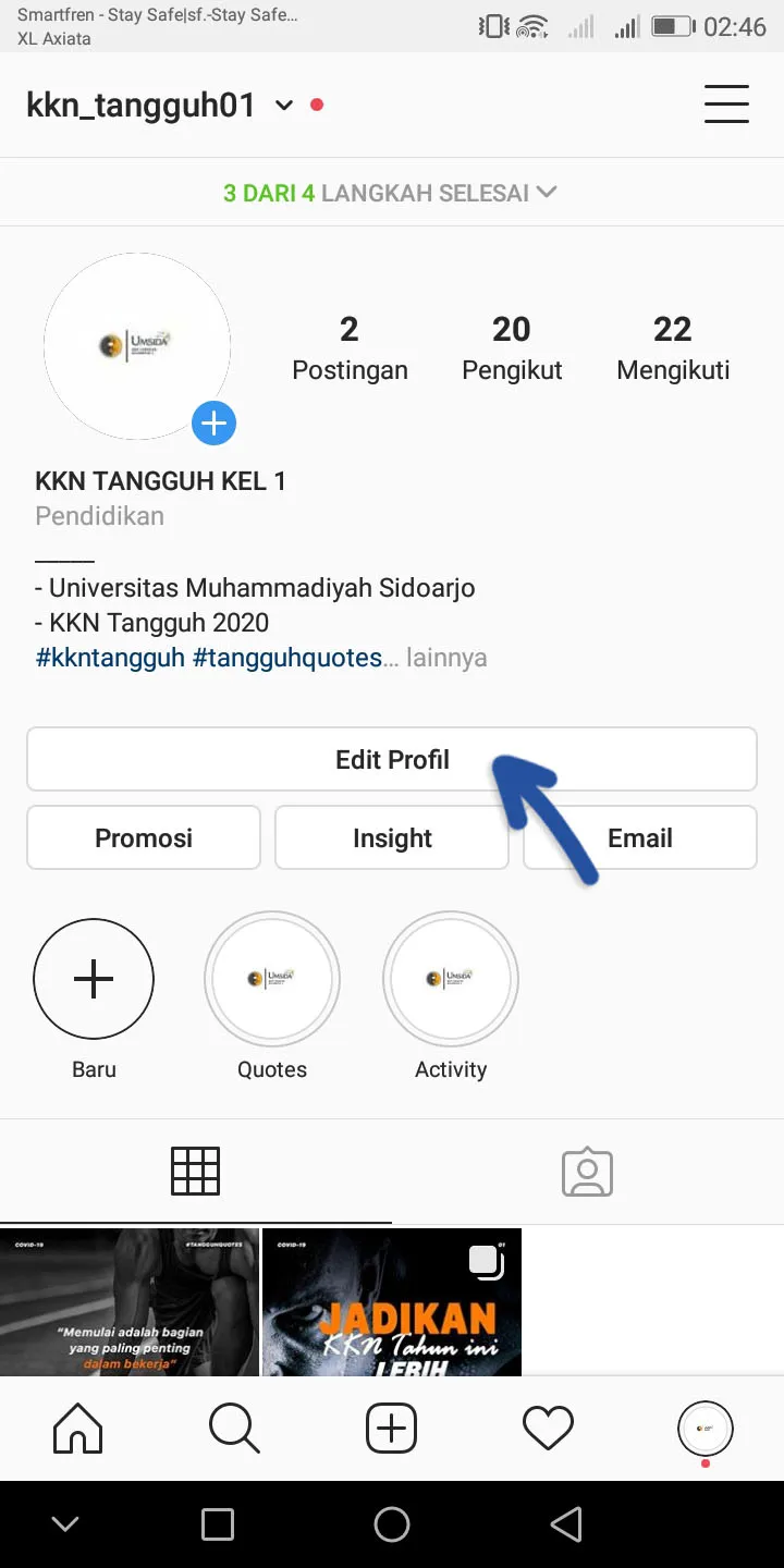 1 Mengganti Username Instagram