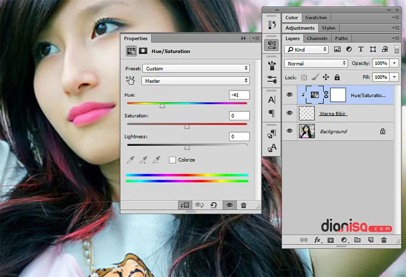 Membuat Bibir Merah Photoshop 4