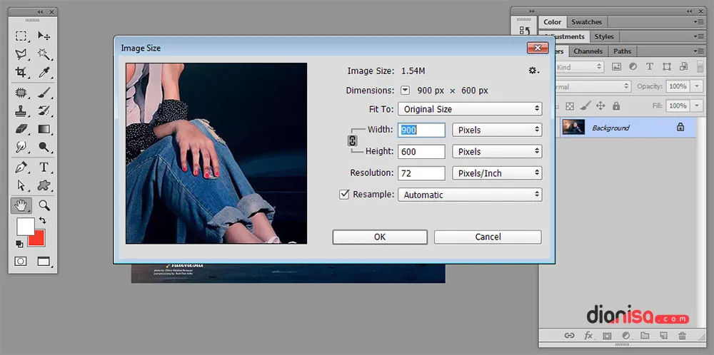 Memperkecil Ukuran Gambar Photoshop 2