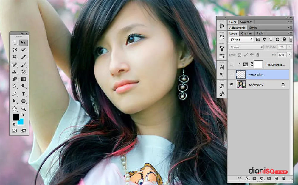 Menjadikan Bibir Merah Photoshop 1