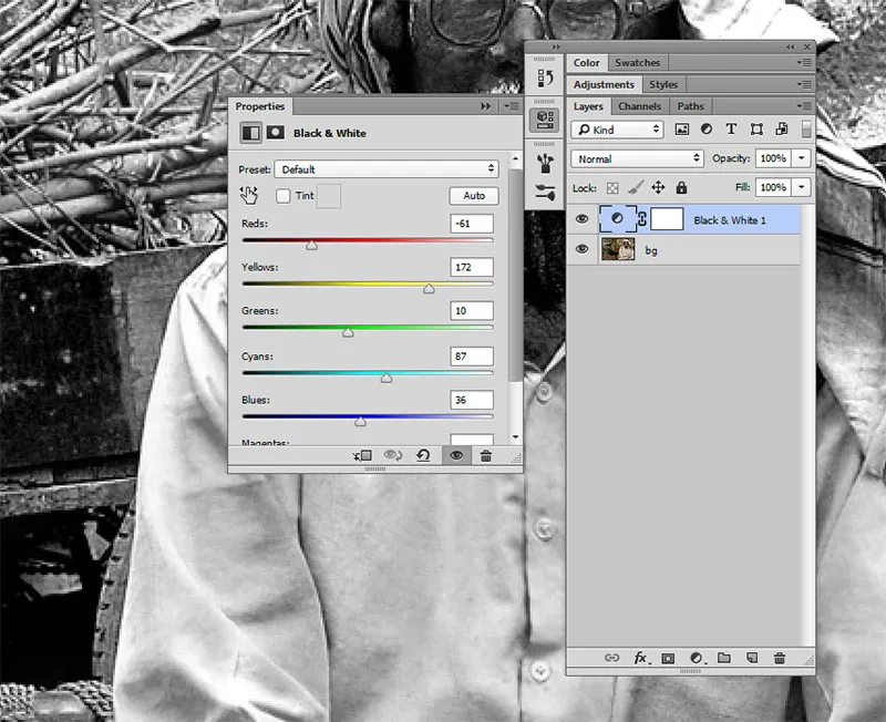 Merubah Foto Hitam Putih Photoshop 2