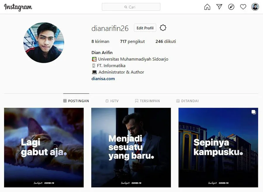 Pentingnya Margin Instagram