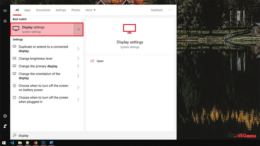 1. Setting Kecerahan Layar Windows