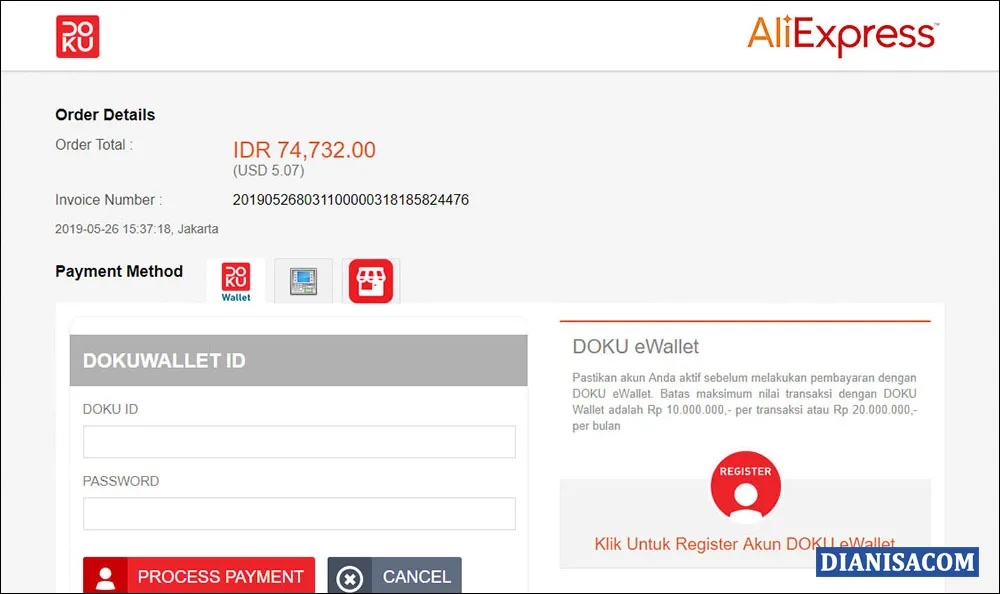 11 Laman Pembayaran Doku di AliExpress