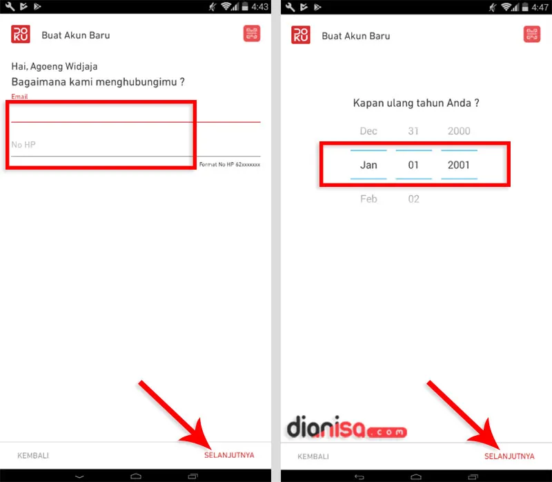 2. Membuat Akun Doku E-Wallet