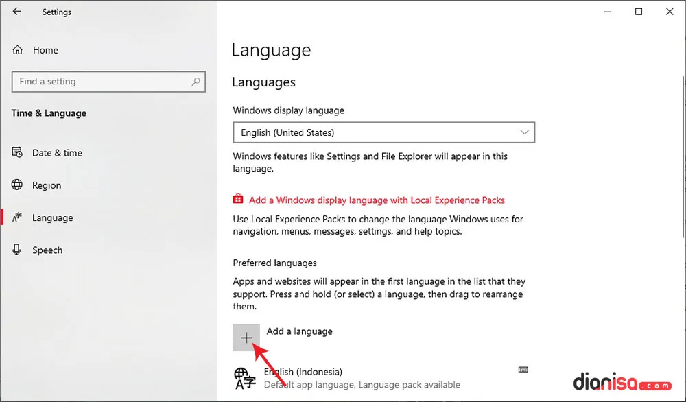 2. Mengganti Bahasa Default Windows