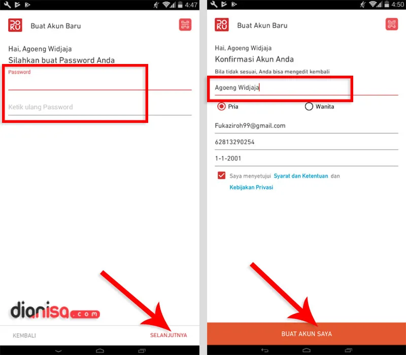 3. Daftar Doku Wallet Gratis