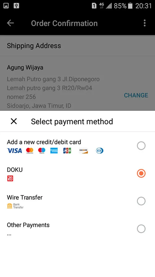 6. Metode Pembayaran di AliExpress
