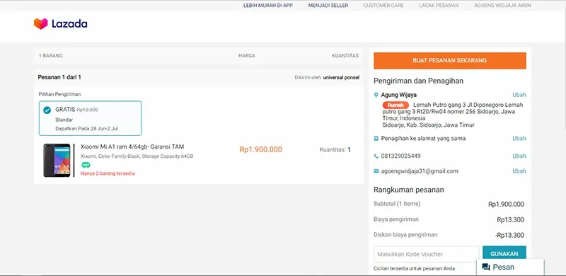 Buat Pesanan Sekarang