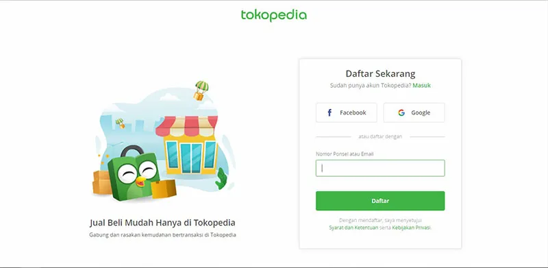 Mengisi Kolom Daftar