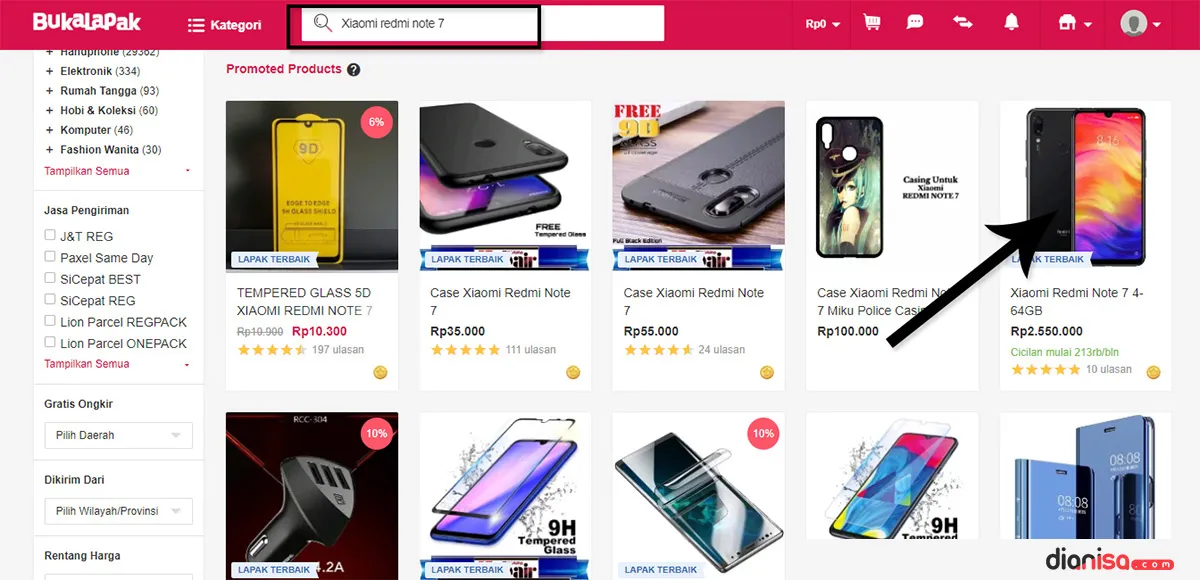 1. Cari Barang di Bukalapak