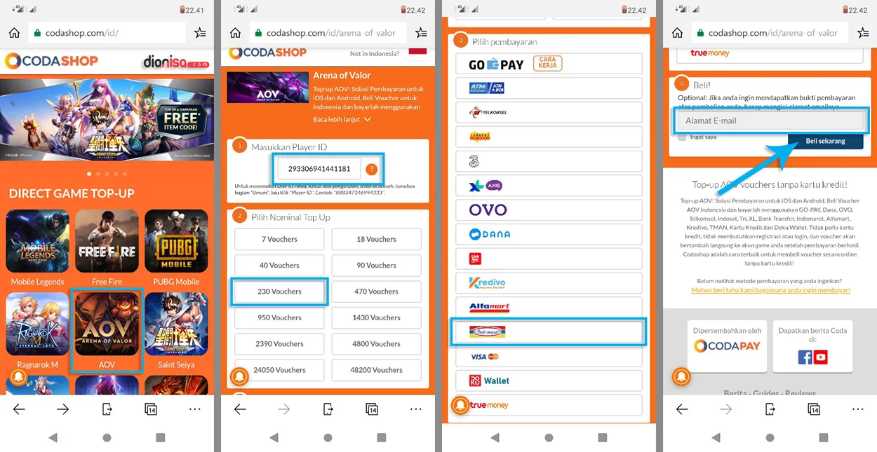1. Top Up AOV via Codashop