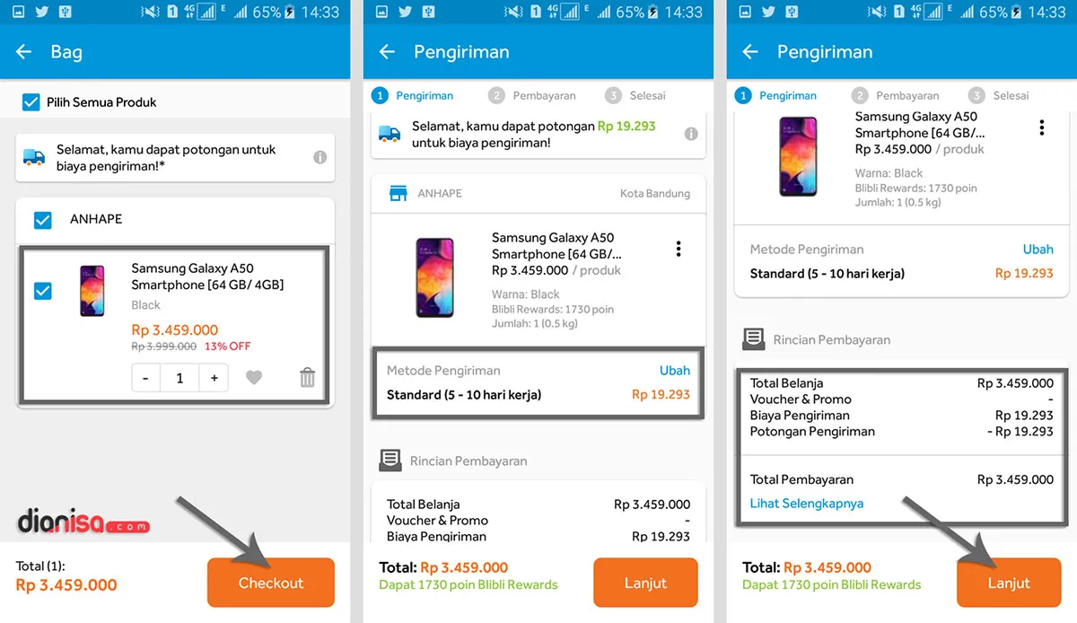 2. Beli Barang di Blibli via Aplikasi