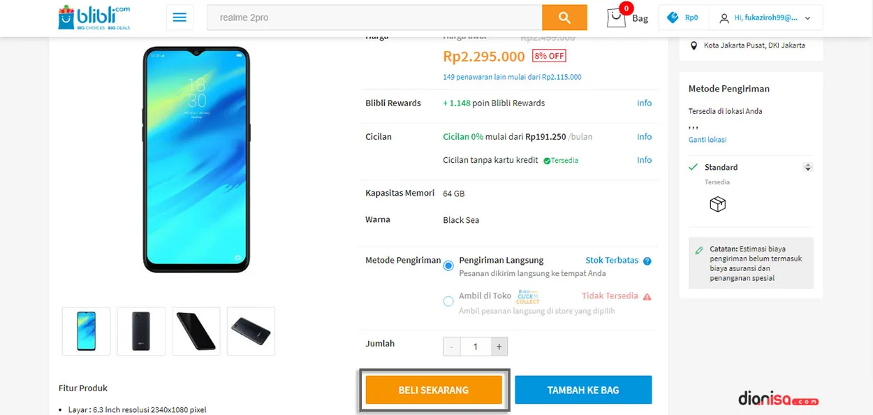 2. Pilih Barang di Blibli