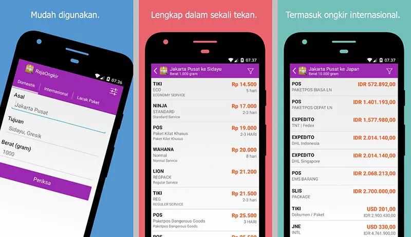 Aplikasi Raja Ongkir