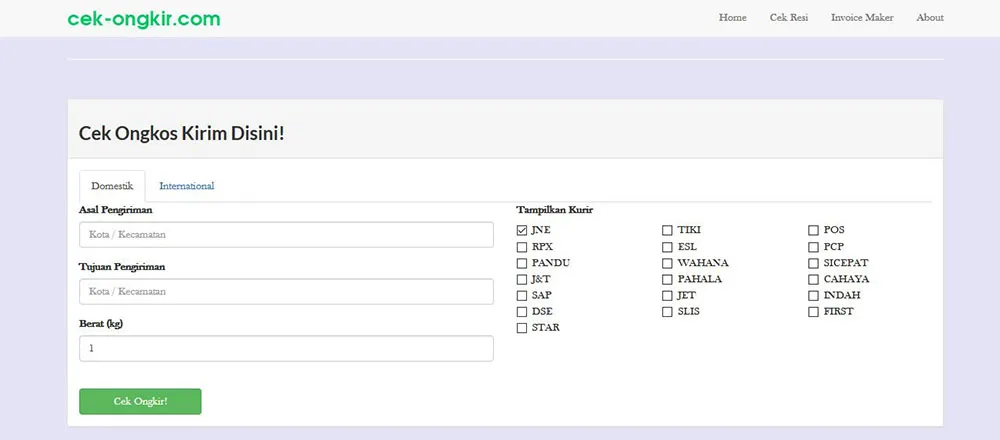 Cek-Ongkir.com