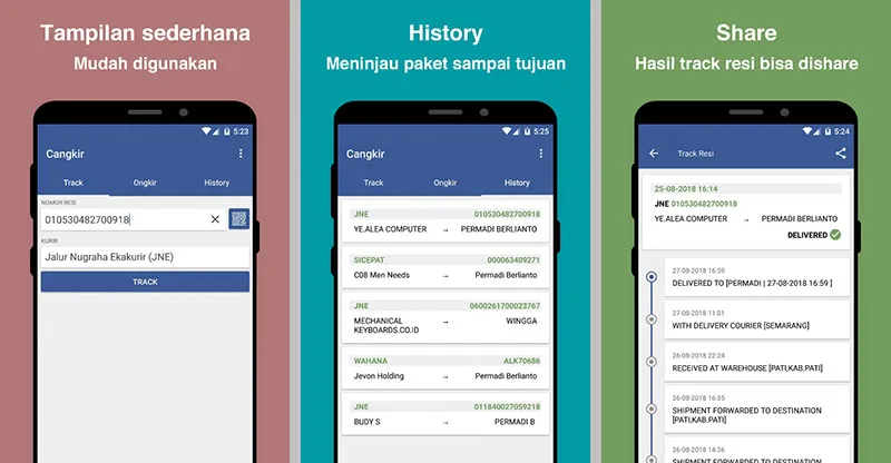 Cek Paket dan Ongkos Kirim