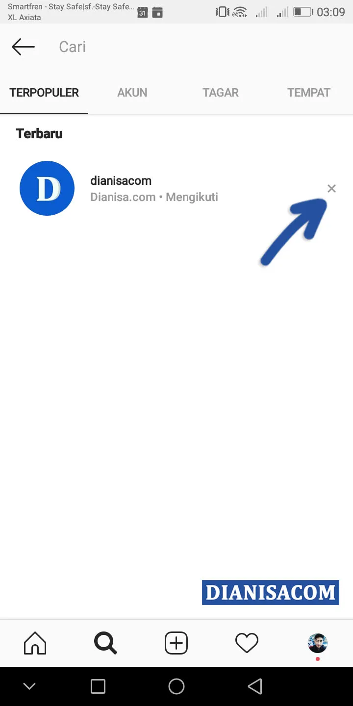 2 Hapus Aktivitas Pencarian Instagram