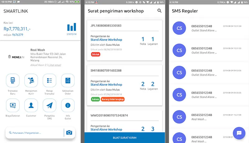 Aplikasi Kasir Laundry Smartlink