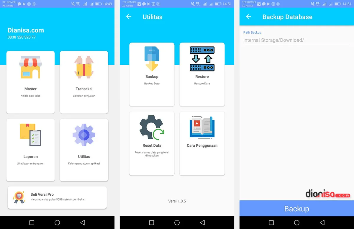 Fitur Utilitas Aplikasi Kasir Konter HP